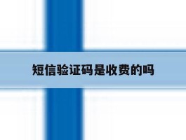 短信验证码是收费的吗
