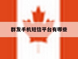 群发手机短信平台有哪些