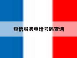 短信服务电话号码查询