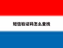 短信验证码怎么查找
