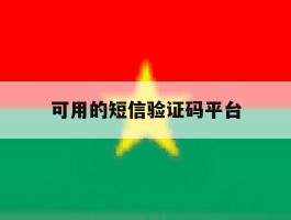 可用的短信验证码平台