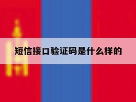 短信接口验证码是什么样的的简单介绍