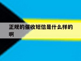 正规的催收短信是什么样的啊