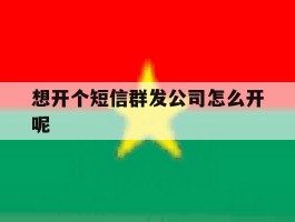 包含想开个短信群发公司怎么开呢的词条