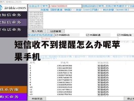 短信收不到提醒怎么办呢苹果手机