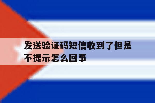 发送验证码短信收到了但是不提示怎么回事 发送验证码短信收到了但是不提示怎么回事