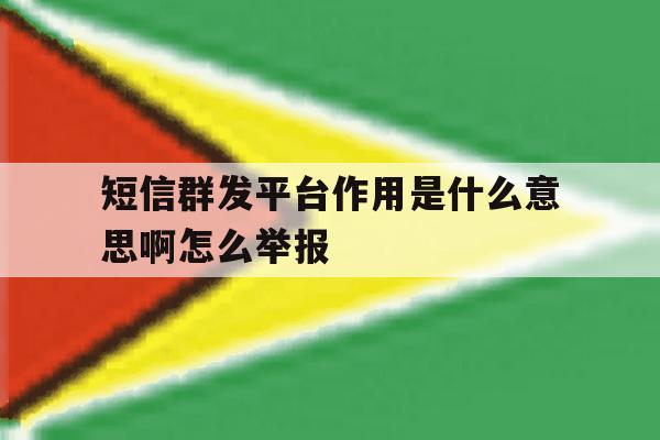 短信群发平台作用是什么意思啊怎么举报的简单介绍 短信群发平台作用是什么意思啊怎么举报的简单介绍
