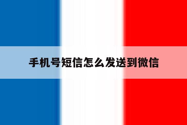 手机号短信怎么发送到微信 手机号短信怎么发送到微信