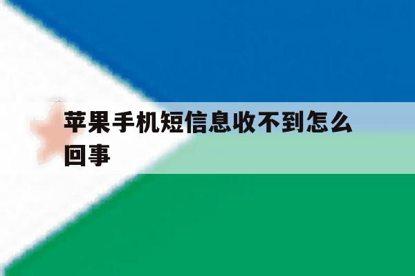 苹果手机短信息收不到怎么回事 苹果手机短信息收不到怎么回事