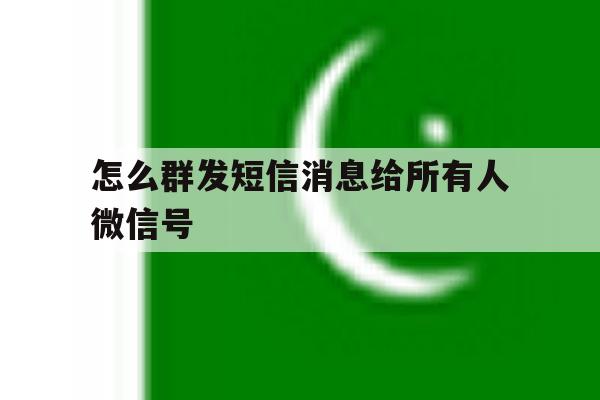 关于怎么群发短信消息给所有人微信号的信息 关于怎么群发短信消息给所有人微信号的信息