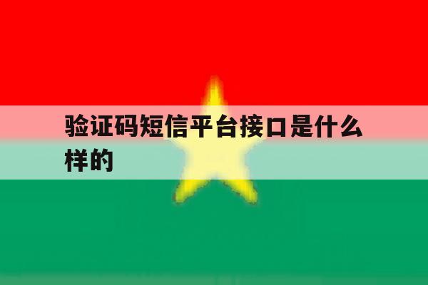 验证码短信平台接口是什么样的 验证码短信平台接口是什么样的