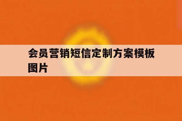 会员营销短信定制方案模板图片 会员营销短信定制方案模板图片