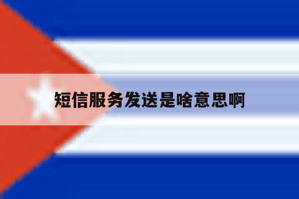 短信服务发送是啥意思啊 短信服务发送是啥意思啊