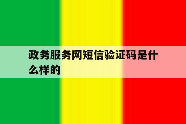 政务服务网短信验证码是什么样的 政务服务网短信验证码是什么样的