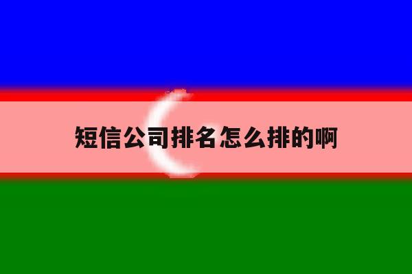 短信公司排名怎么排的啊的简单介绍 短信公司排名怎么排的啊的简单介绍