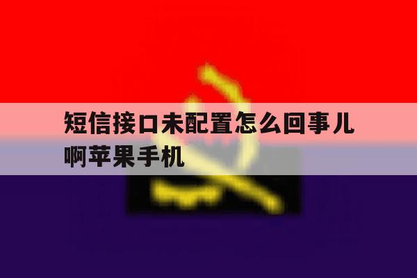短信接口未配置怎么回事儿啊苹果手机 短信接口未配置怎么回事儿啊苹果手机