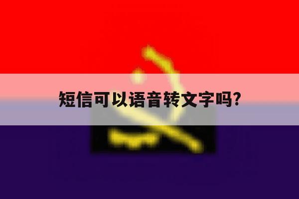短信可以语音转文字吗? 短信可以语音转文字吗?