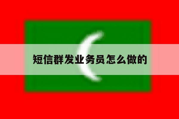 短信群发业务员怎么做的 短信群发业务员怎么做的