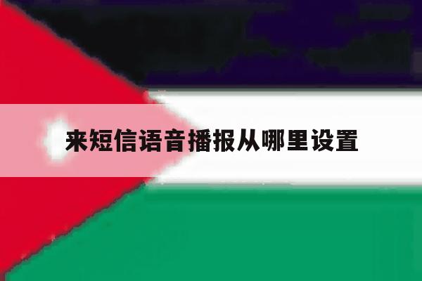 来短信语音播报从哪里设置 来短信语音播报从哪里设置