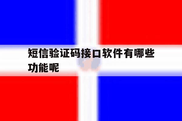 短信验证码接口软件有哪些功能呢 短信验证码接口软件有哪些功能呢